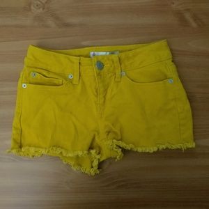 No Boundaries Mustard Yellow Shorts